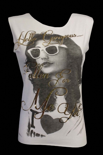 (image for) Hello Gorgeous White Vest Top, Fallen for Me!